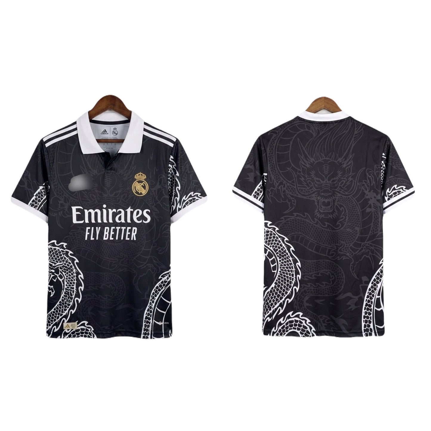 Real Madrid Dragon Edition No name collar embroidery half sleeve jersey - P1555 Ms Retro Store