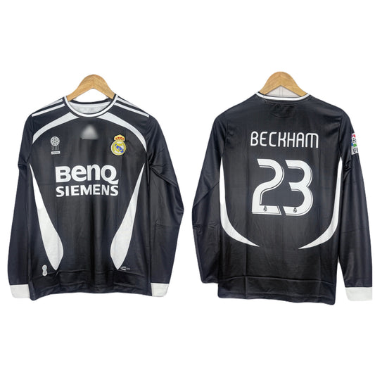 Real Madrid 2006-07 Away Kit Beckham Full Sleeve - P793 Ms Retro Store