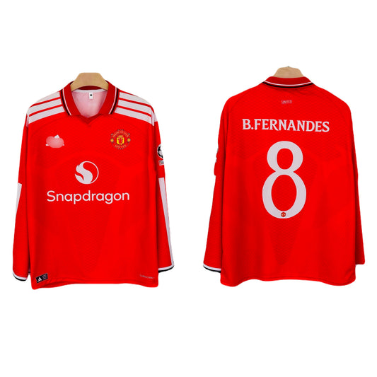 Bruno Fernandes Manchester United full sleeve  Collar Sublimtion Jersey P2437