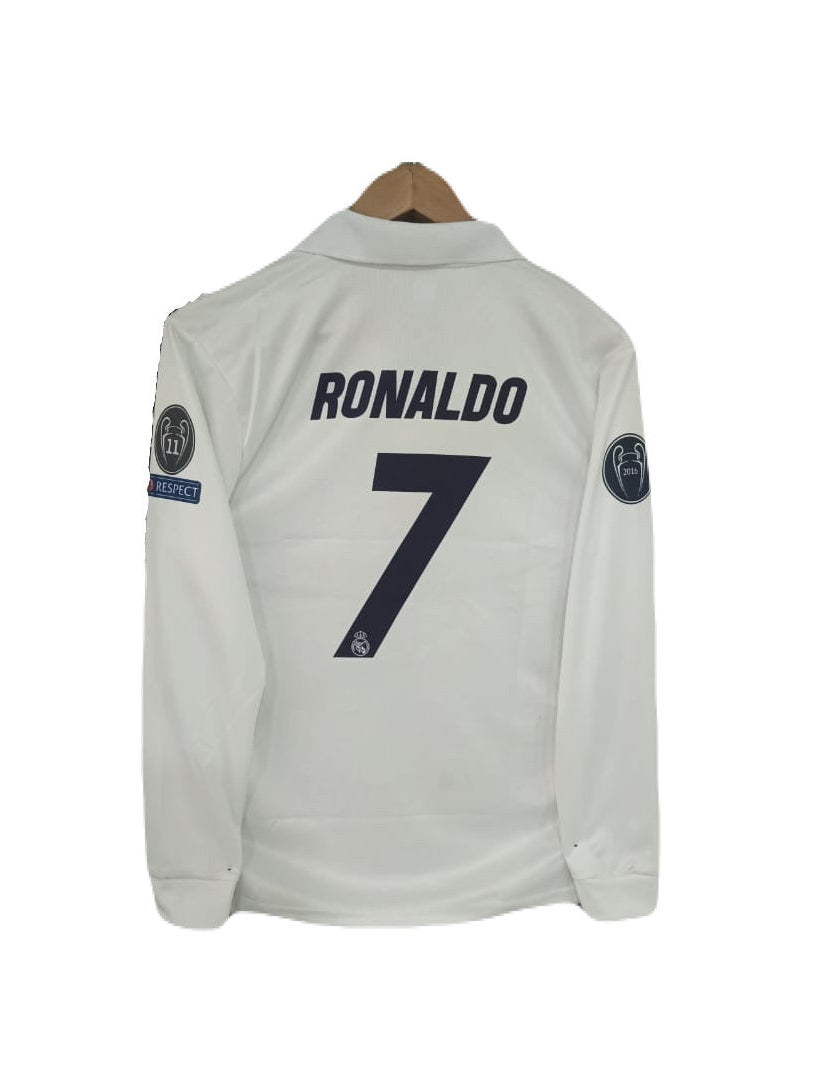 Real Madrid 2016-17Home Kit Ronaldo Full Sleeve Embroidery - P1585 Ms Retro Store
