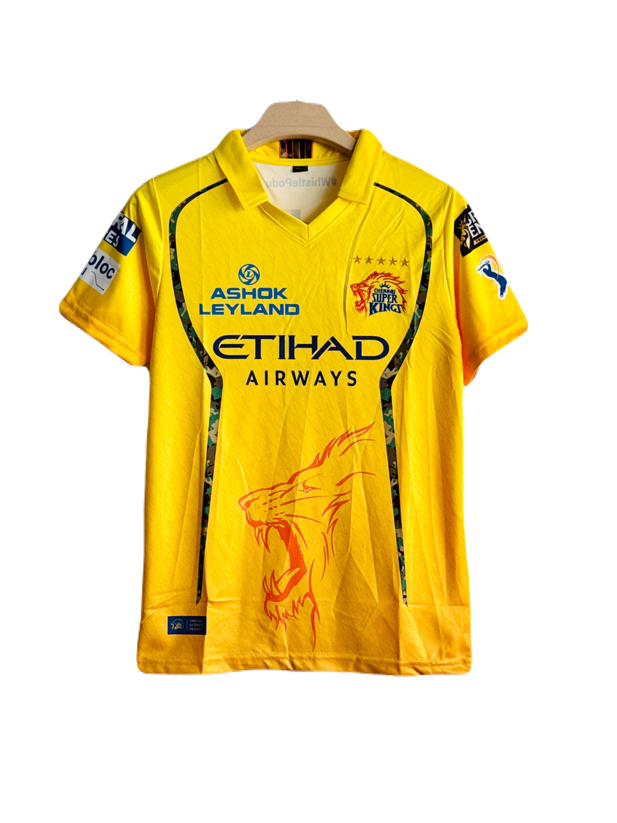 Chennai super kings 2026 IPL Dhoni Half Sleeve Collar Premium Embroidery jersey - P1460 Ms Retro Store