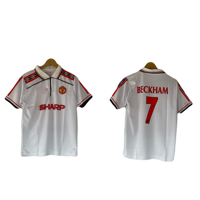 Beckham Manchester United Away Half sleeve Collar Embroidery Jersey - P2711