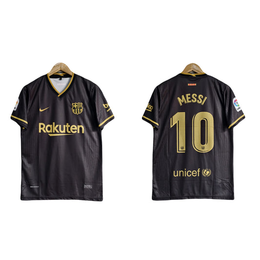 Barcelona 2020-21 Messi Half Sleeve Embroidery Jersey - Ms Retro Store