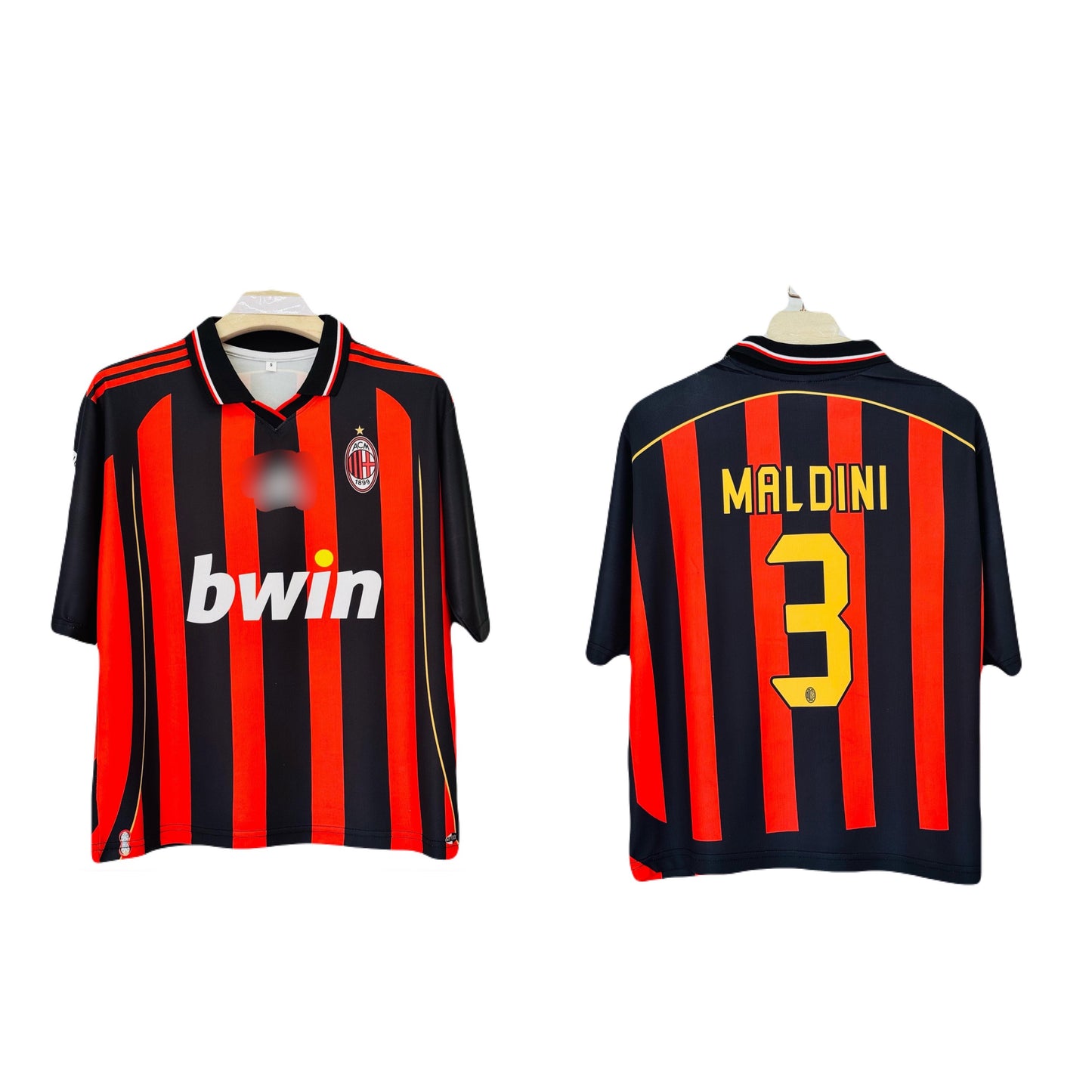 Ac milan 2006/07 home jersey maldini Collar - P737 ms retro store