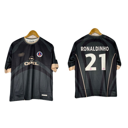 PSG 2000-01 Third Kit Ronaldinho Five Sleeve - P386 Ms Retro Store