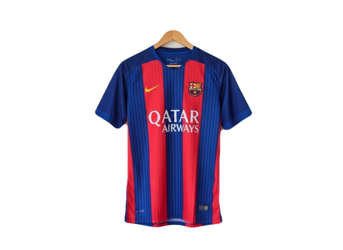 Barcelona 2016-17 Home Messi half embroidery - P1333 MS Retro Store