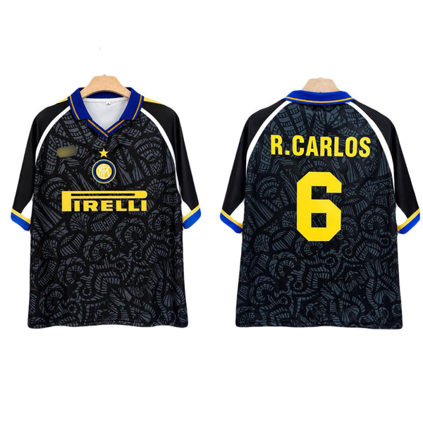 Roberto carlos Inter milan Collar five sleeve Jersey  - P2679