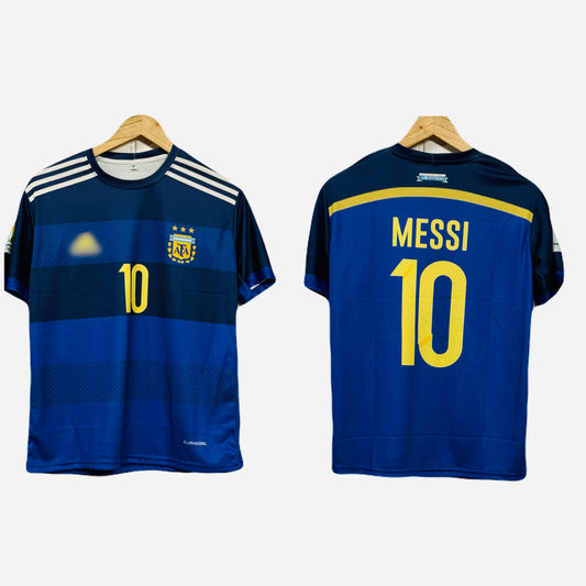 Argentina 2014 Away kit Messi Half Sleeve - Ms Retro Store