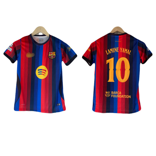 Yamal Barcelona new season home kit Half sleeve embroidery jersey - P2246