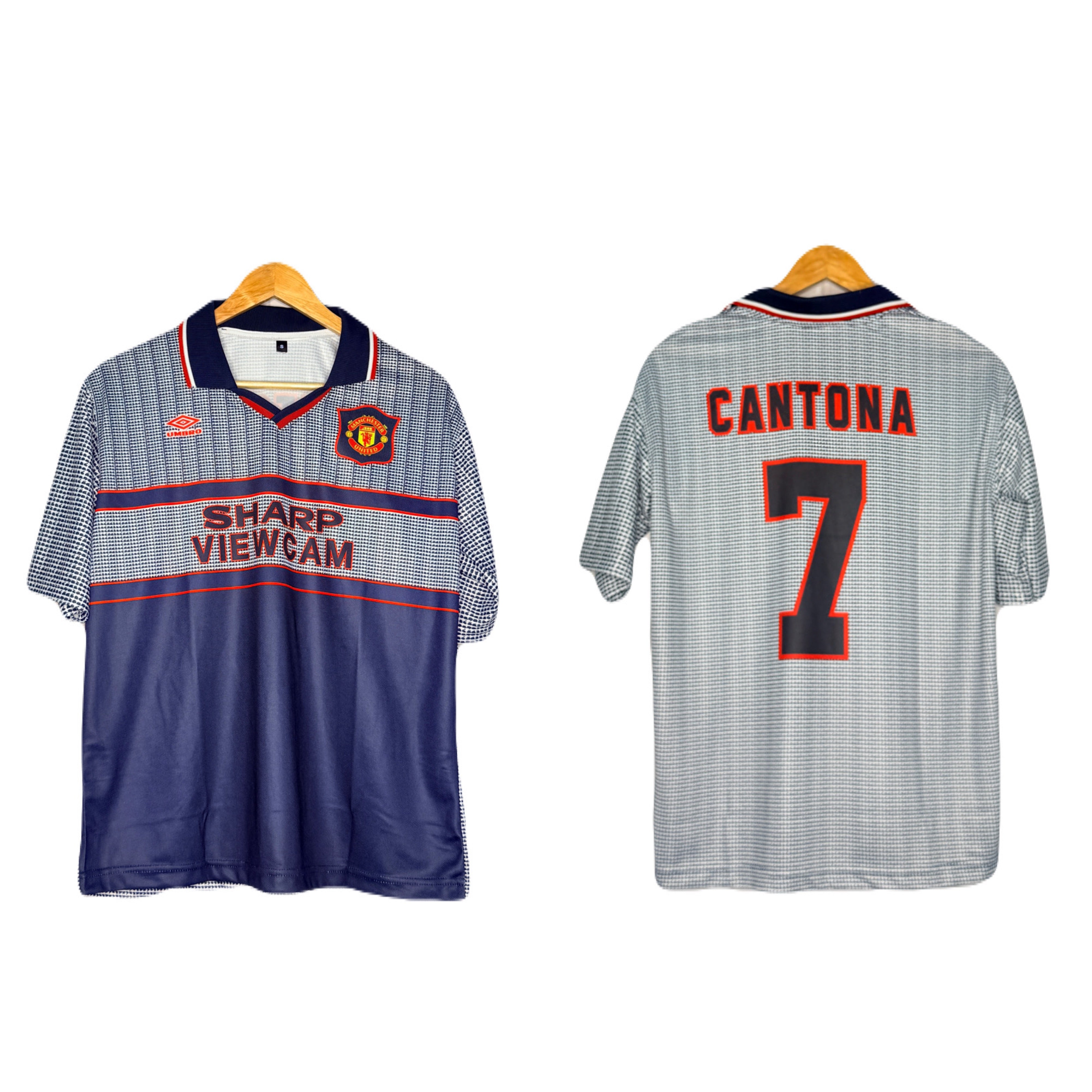 Manchester United 1997-97 Away Kit Cantona Five Sleeve -P972 Ms