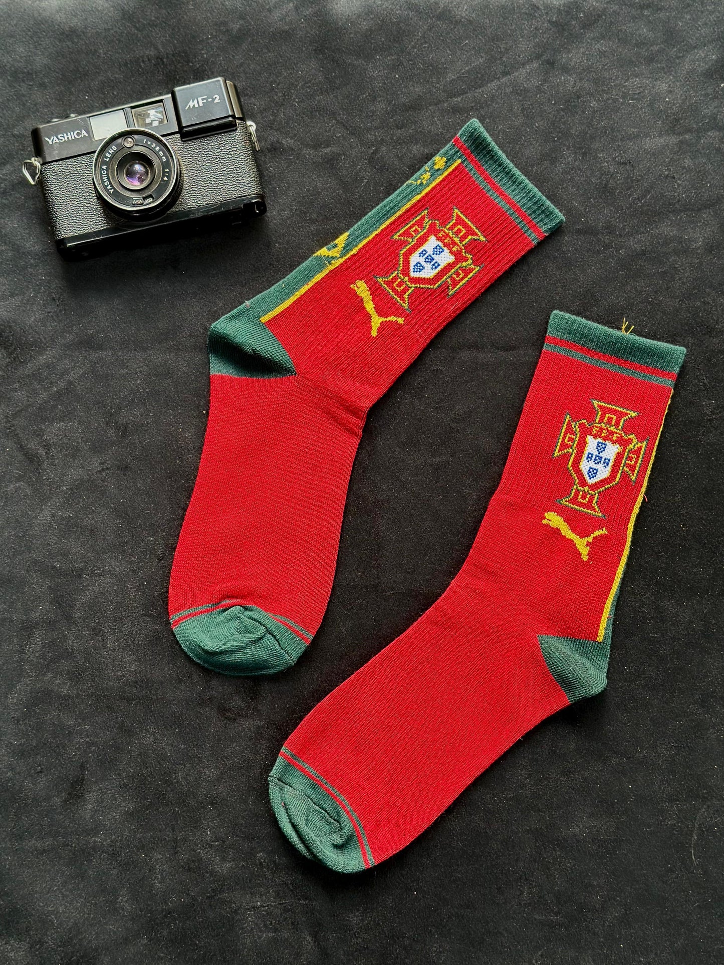 Portugal Red and green socks -