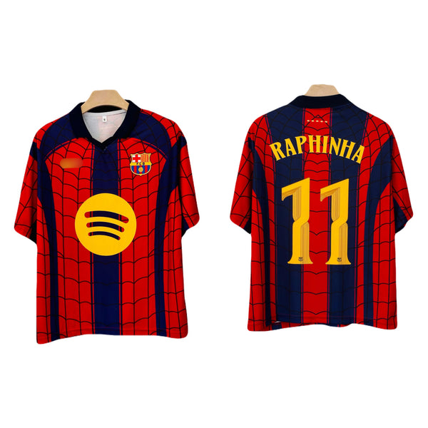 Raphina Barcelona 2026-27 Spider Edition  Five sleeve Collar Sublimation jersey - P2639