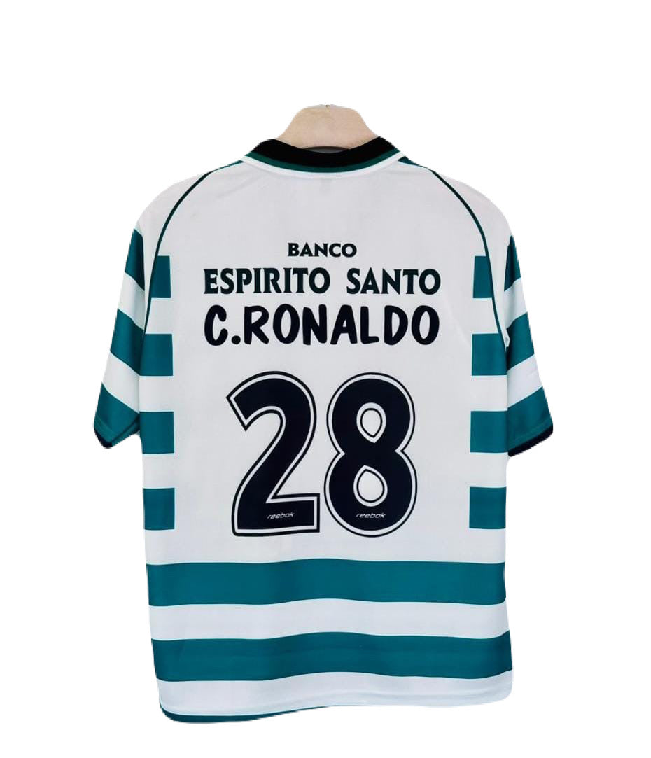 Sporting Lisbon Ronaldo 2002-03 Home Kit Five Sleeve - Ms Retro Store