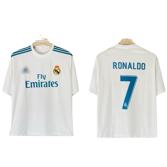 Real madrid 2018 home jersey five sleeve ronaldo P105 - ms retro store