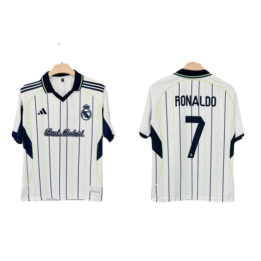 Real madrid Ronaldo Five sleeve Collar jersey -