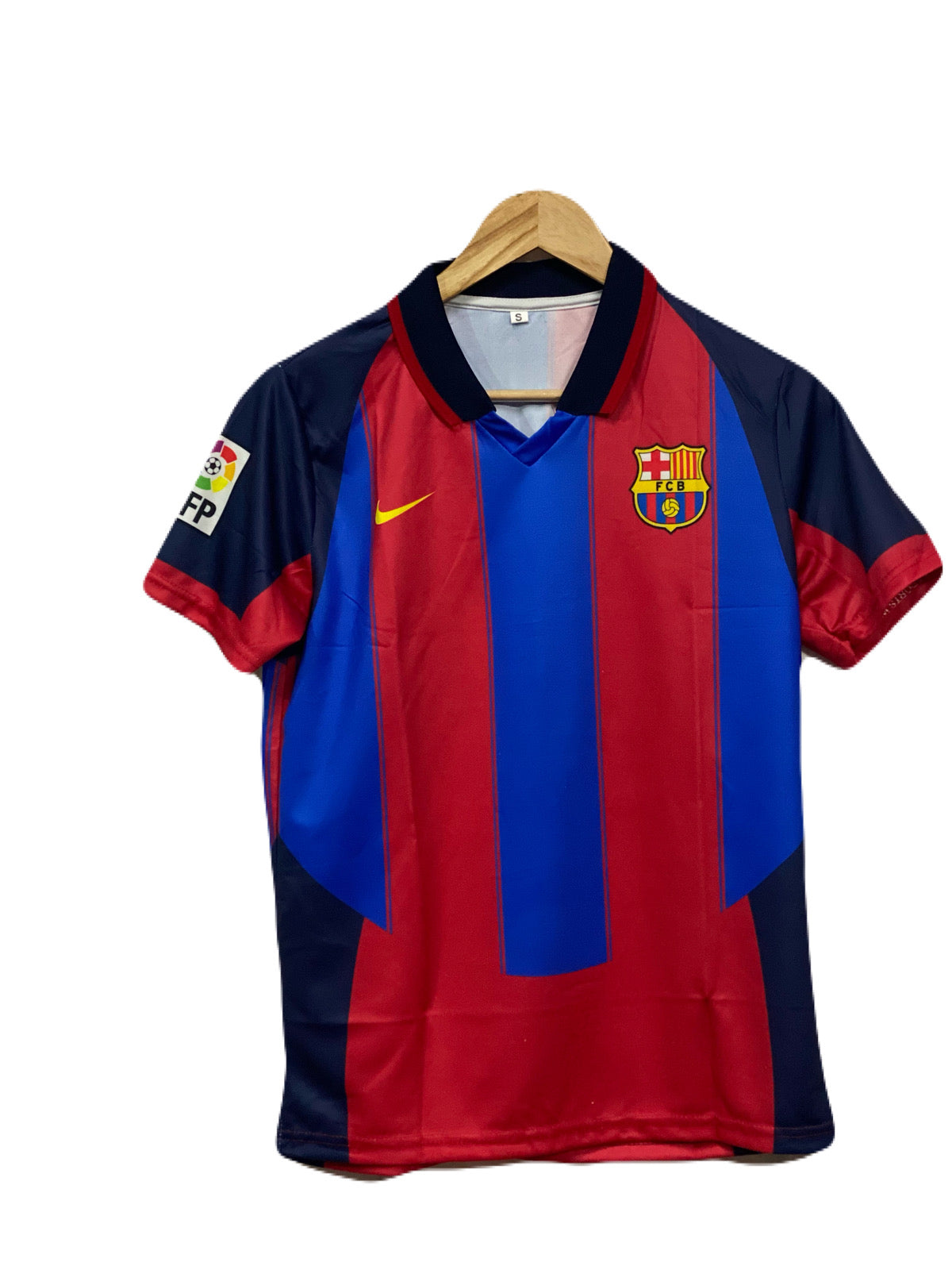 Fc Barcelona 2003-04 Home kit Ronaldinho Half sleeve P517 - Ms Retro Store