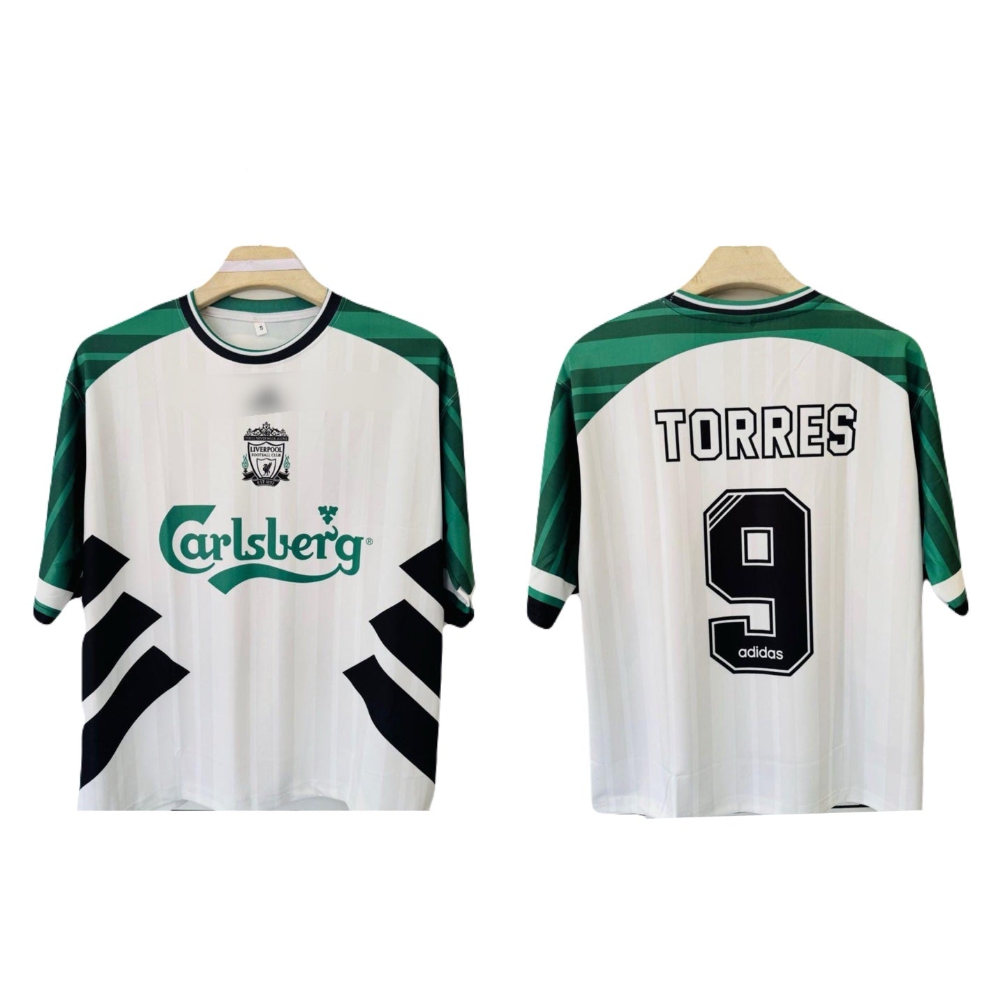 Liverpool 1993/94 torres away five sleeve - P618 ms retro store