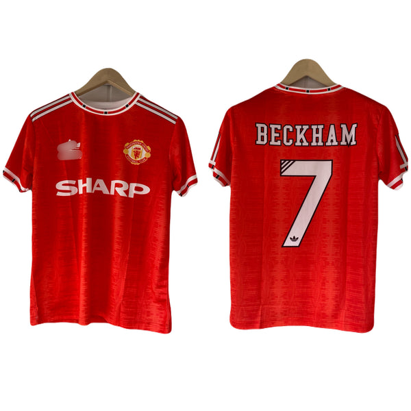 Beckham Manchester United 1998 half sleeve sublimation jersey - P2072