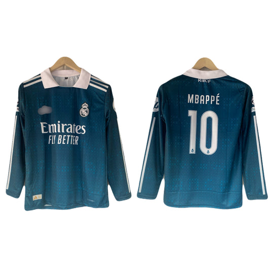 Mbappe Real Madrid 2026-27 Away kit full sleeve embroidery - P2599