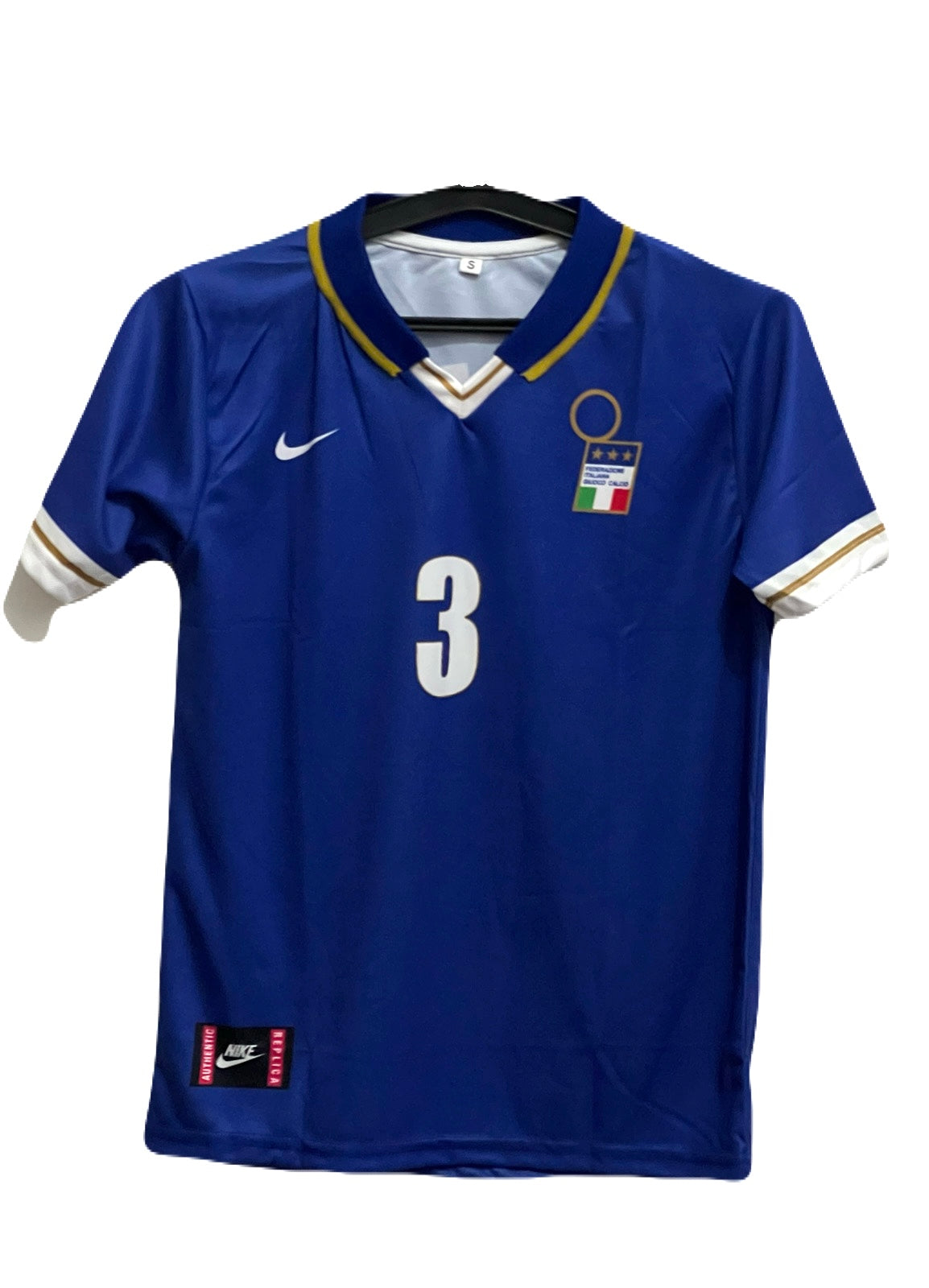 Italy 1996 home kit half sleeve jersey maldini P375 ms retro store