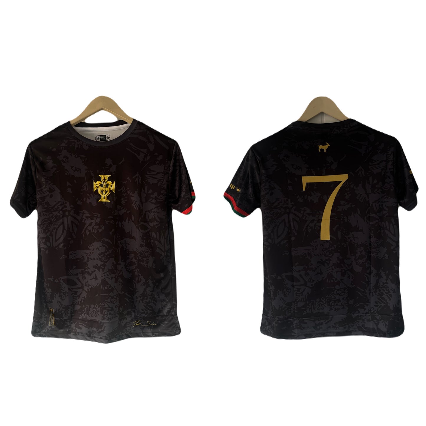 Portugal goat’Siu’ Edition Ronaldo Half Sleeve Embroidery -  Ms Retro Store