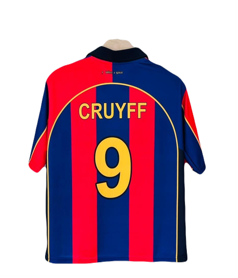 Fc Barcelona 2001-02 Home Kit Cruyff Five Sleeve - P1541 Ms Retro