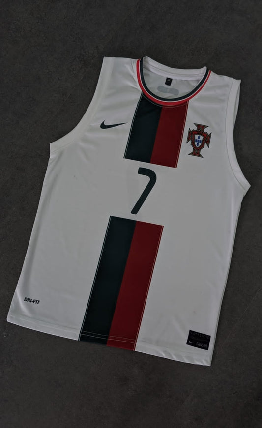 Portugal Away Ronaldo sleevless bibs sublimation -P1656 ms retro store