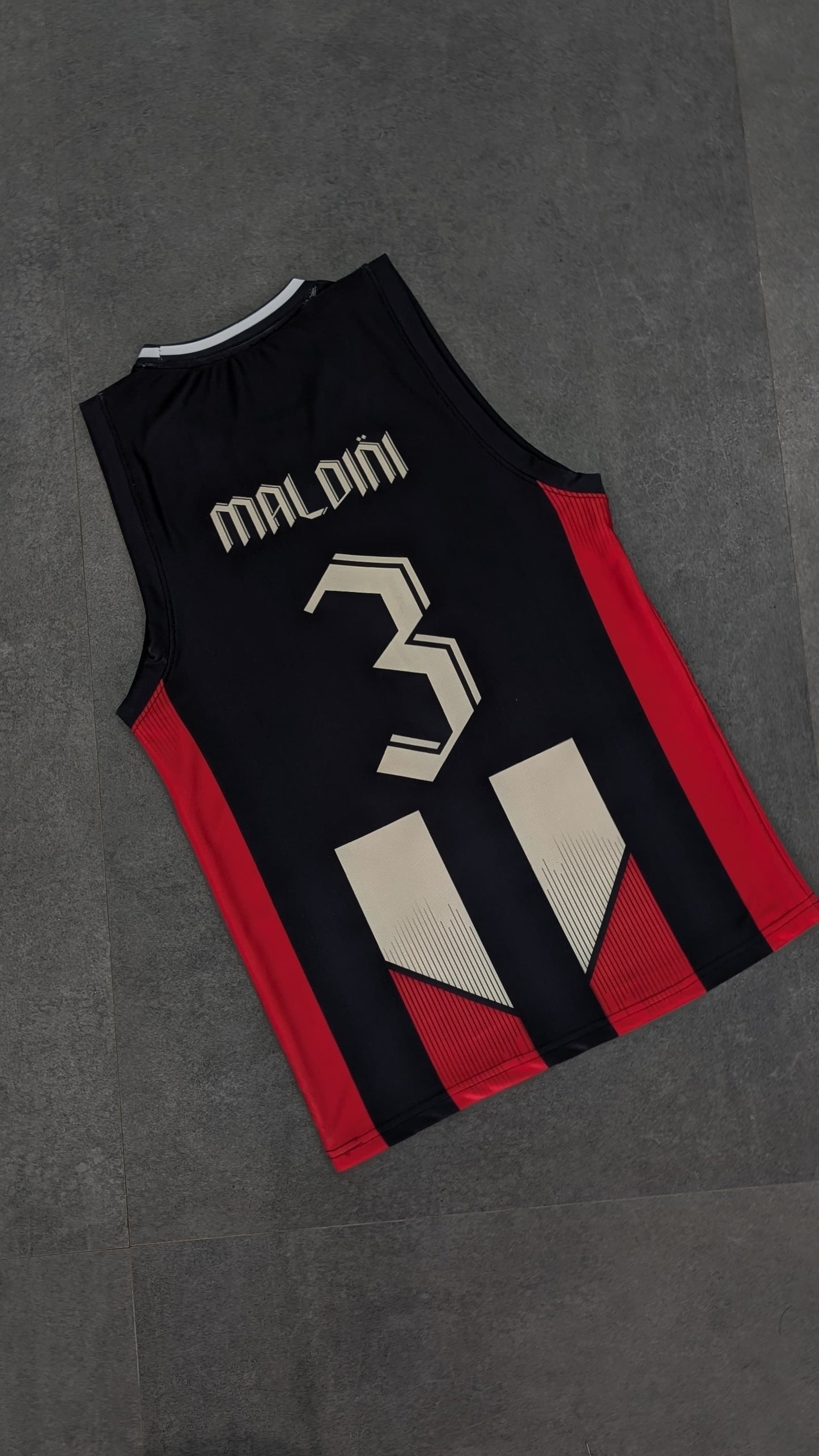 Maldini Ac milan home  sleevless bibs sublimation -