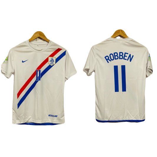 Netherlands 2006 Away kit Robben Half sleeve - P124 - Ms Retro Store