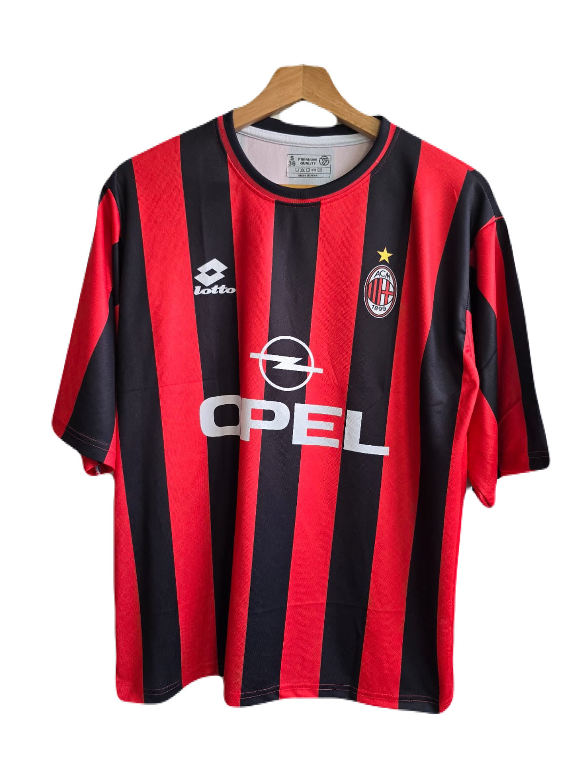 AC Milan 1997-98 Home Jersey Maldini Five sleeve P253  - Ms Retro Store