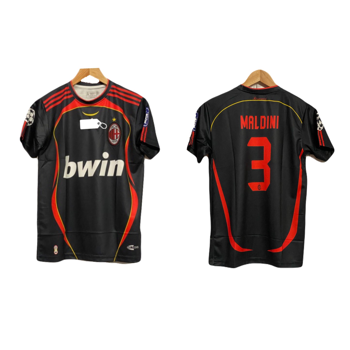 Maldini ac milan embroidery half sleeve - P440 ms retro store