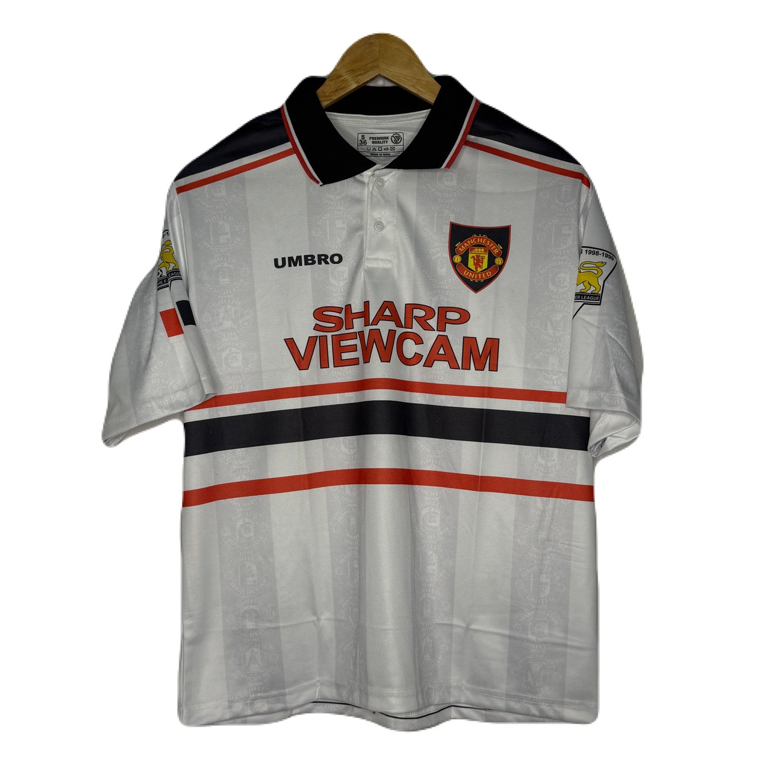 Manchester United 1997-98 Away Kit Beckham Five Sleeve - Ms Retro