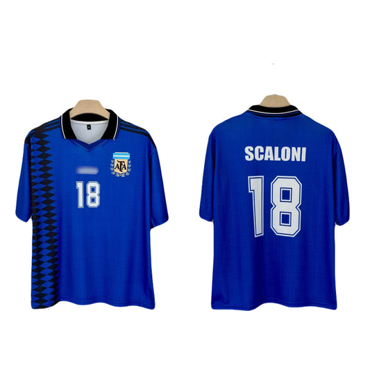 Argentina 1994 Away kit Vintage Scaloni Five sleeve - Ms Retro Store