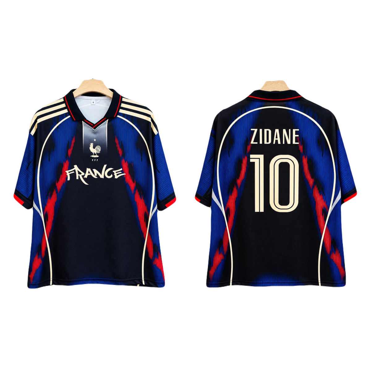 Zidane France Five sleeve Collar Sublimation jersey - P2748