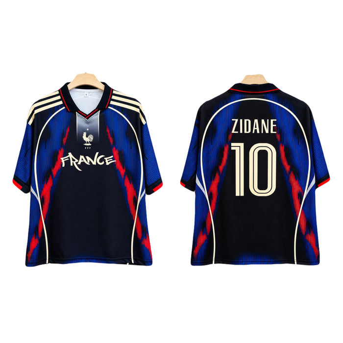 Zidane France Five sleeve Collar Sublimation jersey - P2748
