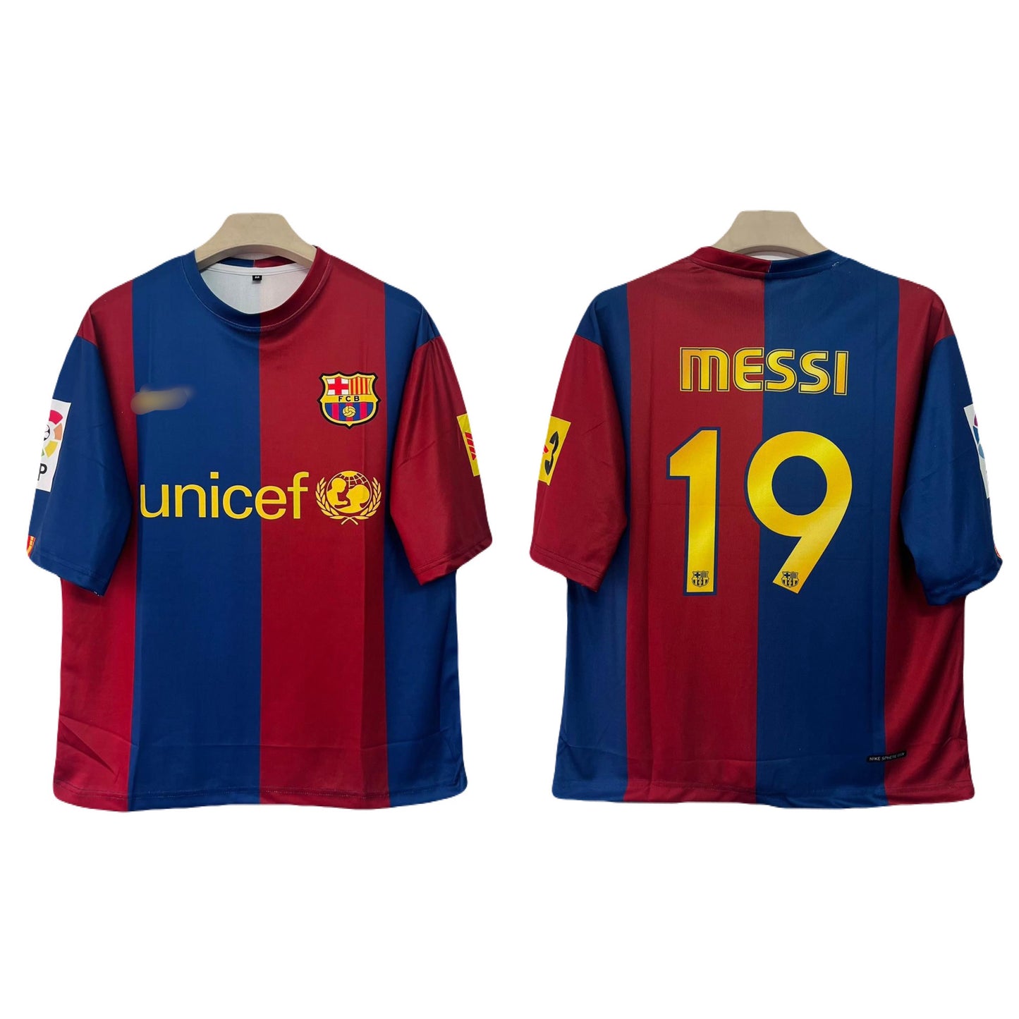 Fc Barcelona 2006-07 Ucl Final Kit Messi Five Sleeve - P912 Ms Retro Store