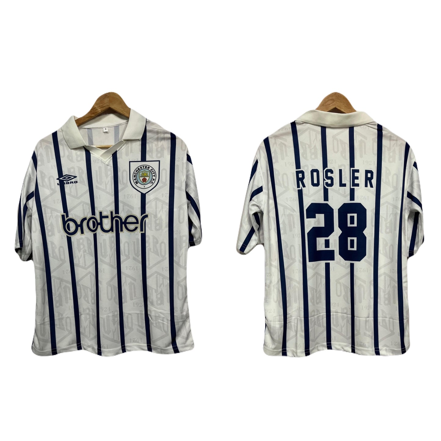 Manchester City 1992-93 Third kit Rosler Five sleeve - Ms Retro Store