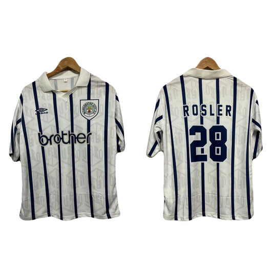 Manchester City 1992-93 Third kit Rosler Five sleeve - Ms Retro Store