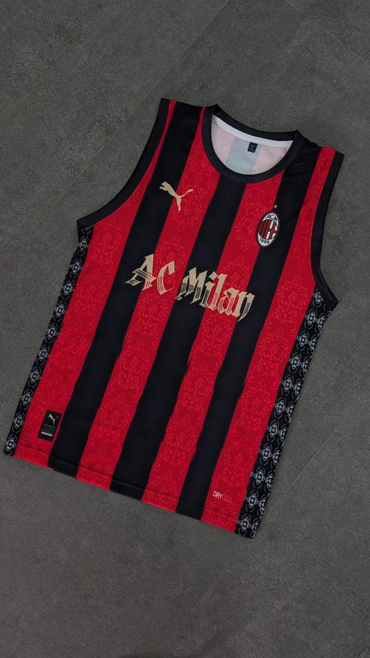 Ac milan home kaka sleevless bibs sublimation -P1658 ms retro store