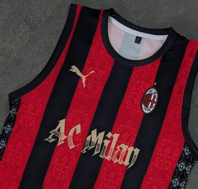 Ac milan home kaka sleevless bibs sublimation -P1658 ms retro store