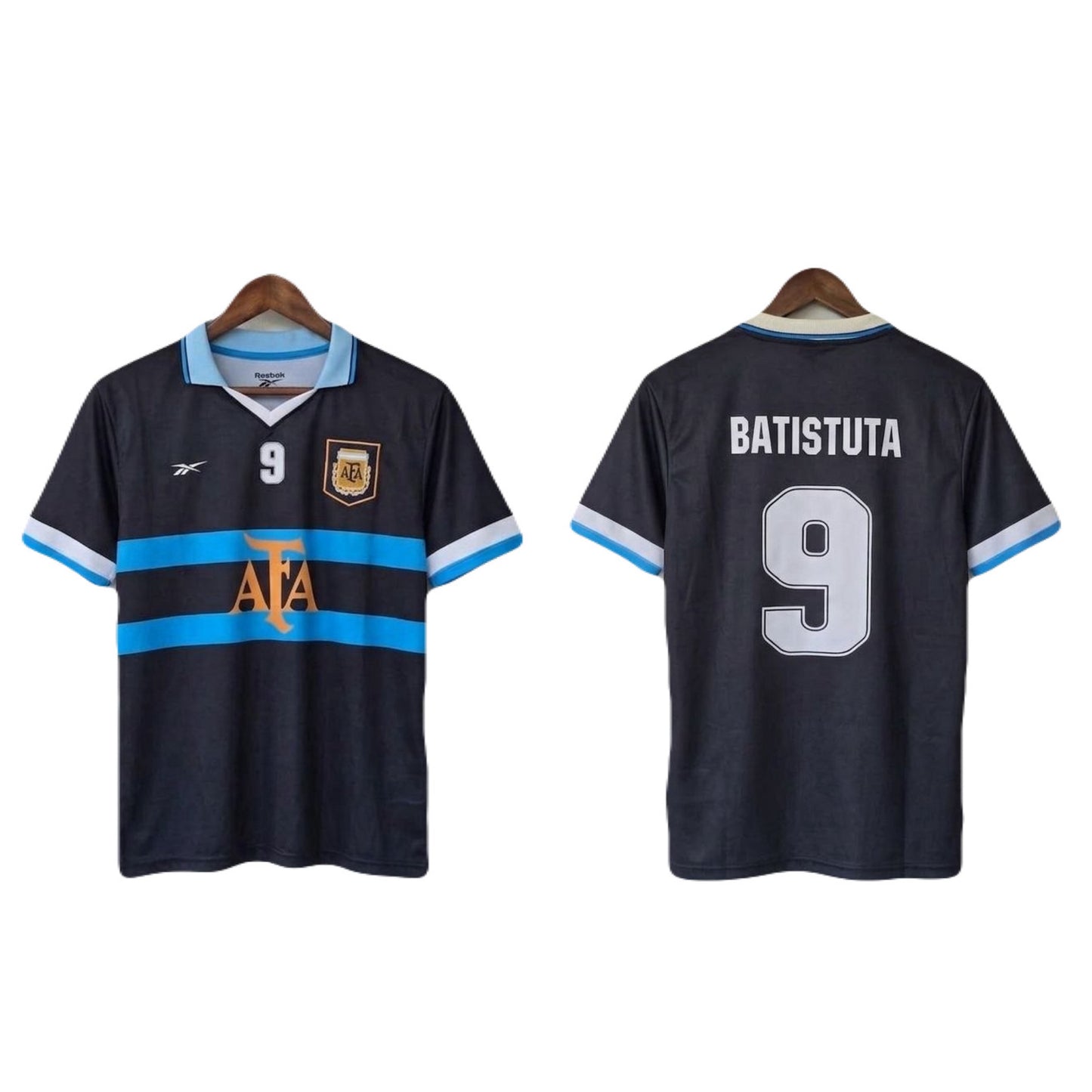 Argentina Away 2000-2001 batistuta  Retro kit Half Sleeve Collar Embroidery - P2000 Ms Retro Store
