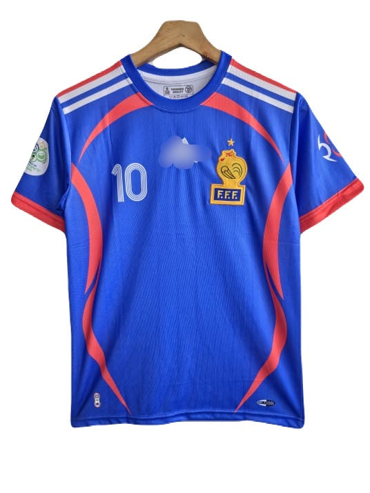 France 2006 World Cup Zidane half embroidery Home kit -P1138 MS