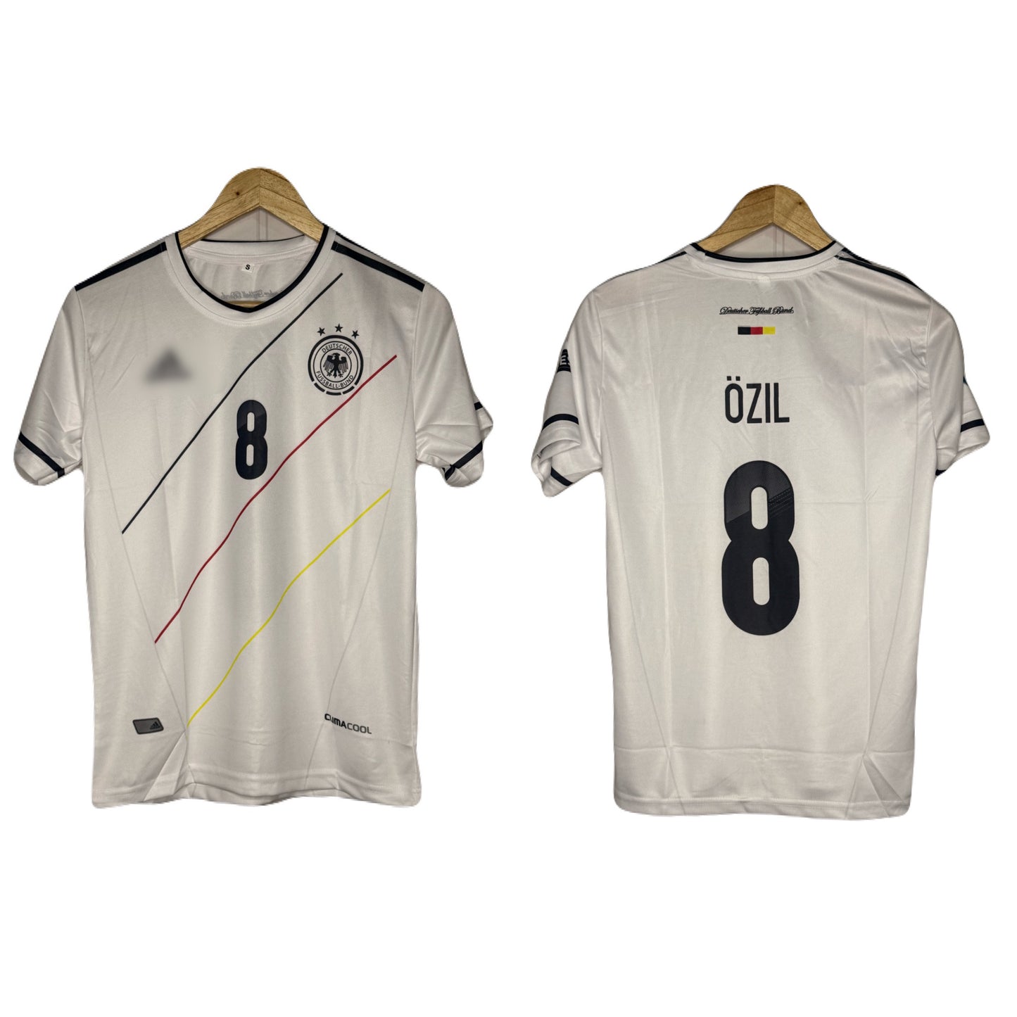 Germany 2012-13 Home Kit Ozil Half Sleeve - Ms Retro Store