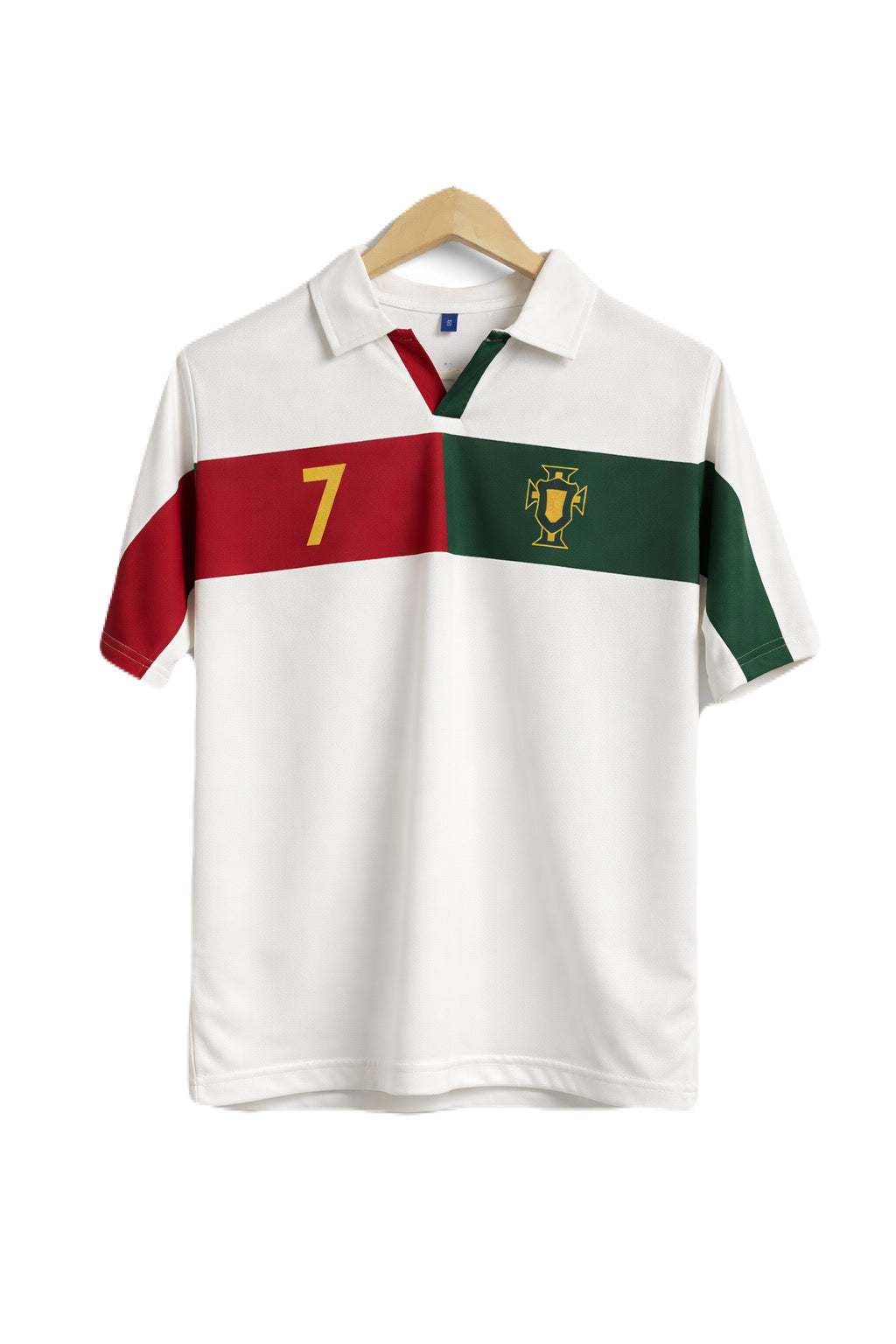 Portugal Ronaldo vintage 7  away  Five sleeve Collar sublimation- P2000 Ms Retro Store