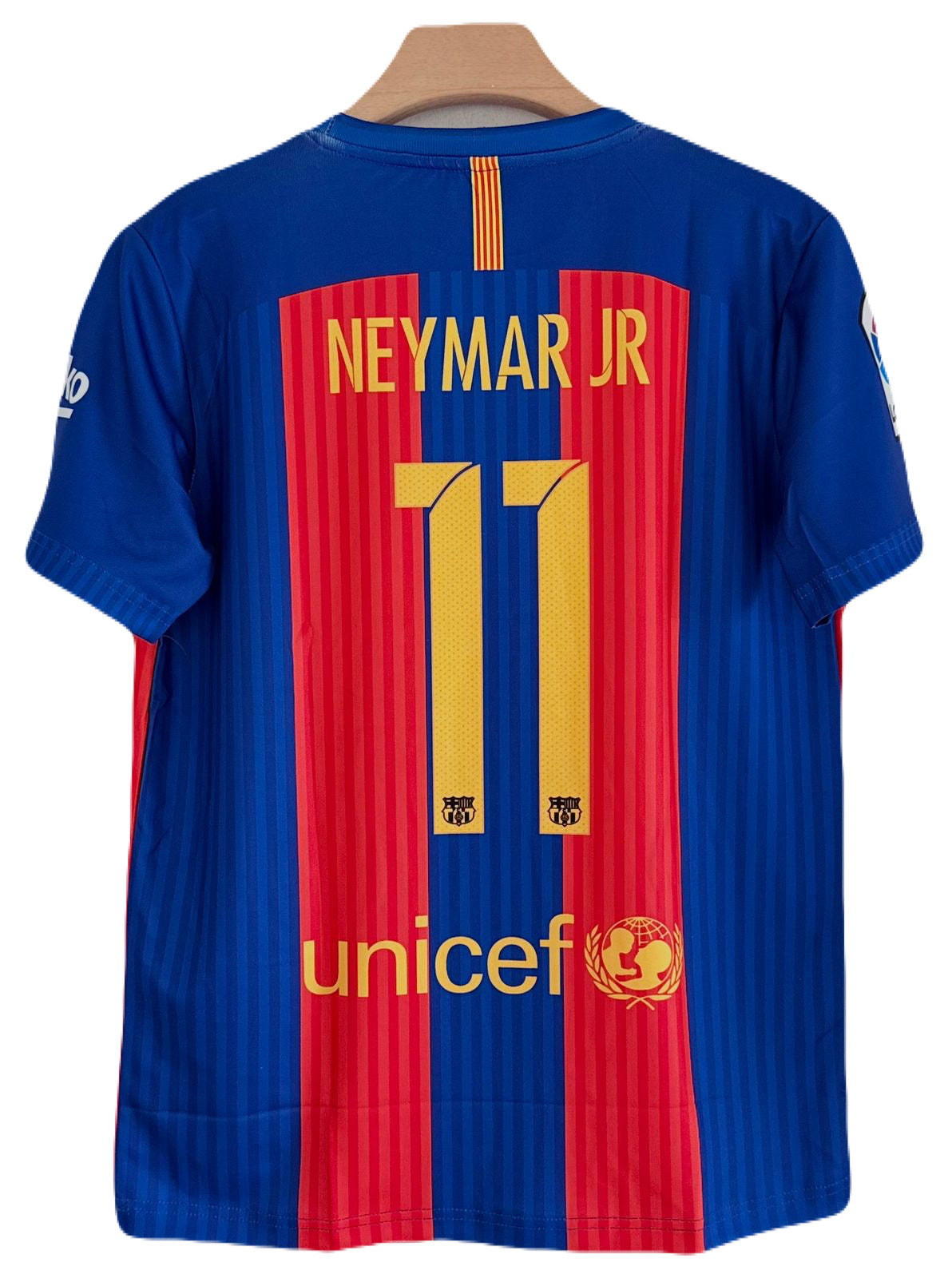 Barcelona 2016-17 Home Kit Neymar Half Sleeve P1235 - Ms Retro Store