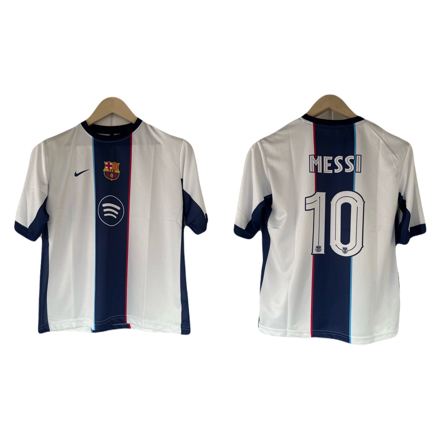 Barcelona messi special edition Five sleeve Roundneck Sublimation- Ms Retro Store