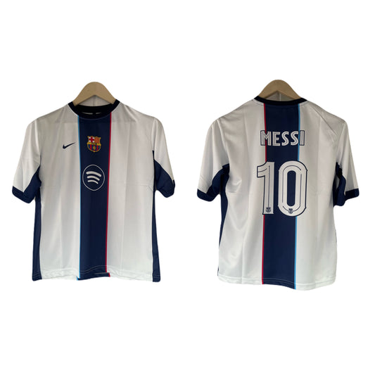 Barcelona messi special edition Five sleeve Roundneck Sublimation- Ms Retro Store