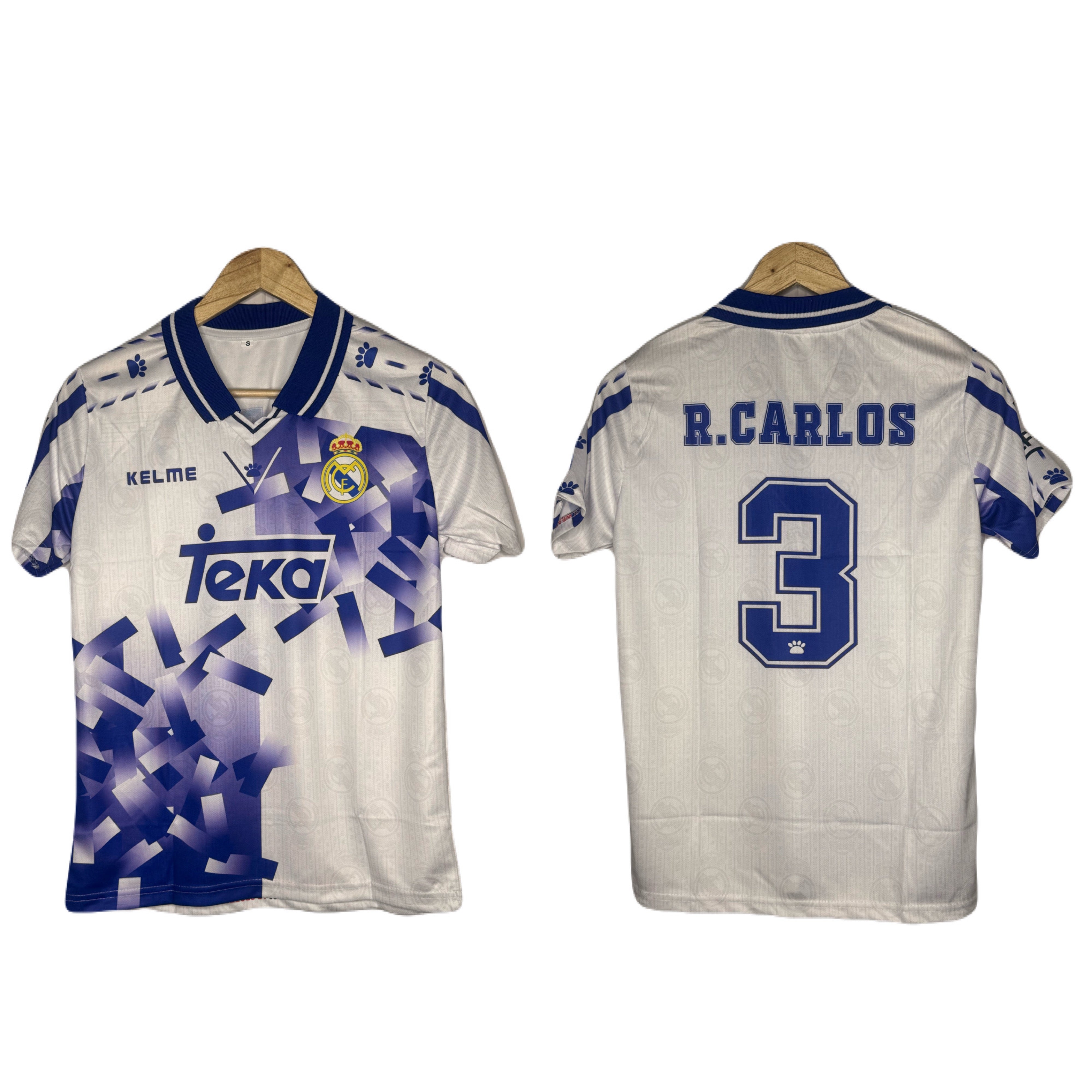 Real Madrid 1996-97 Third Kit R.Carlos Half Sleeve - P991 Ms Retro