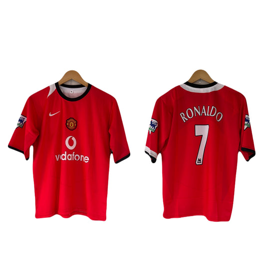 Manchester United 2006 Home kit Ronaldo Embroidery Five Sleeve  - Ms Retro Store
