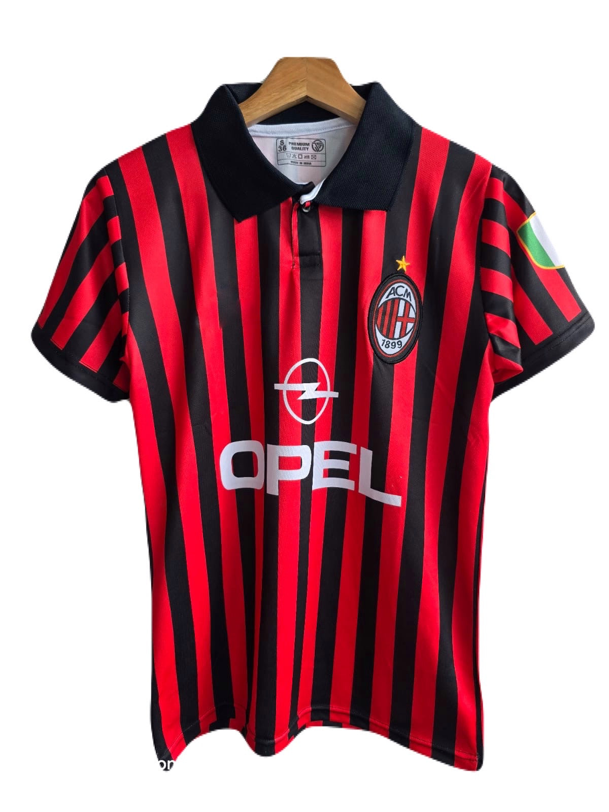 Ac milan maldini 1995 collar - ms retro store